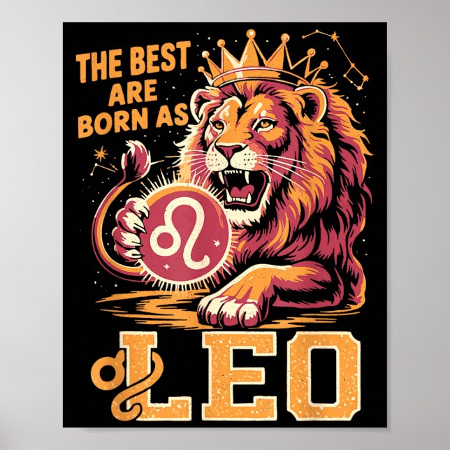 Funny Leo Birthday Quote Astrology Horoscope Gift  Poster (Framsidan)