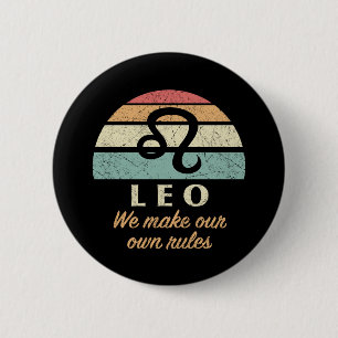 Funny Leo Zodiac Regler Knapp
