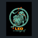 Funny Leo Zodiac Stjärntecken Astrology Birthday Poster<br><div class="desc">Leo Zodiac stjärna och symbol. Vintagens återutformning för dem som är födda i juli eller augusti. Coola och lustig födelsedagsfest för Leo baby, kung, drottning, prinsessa och party liv. Perfekt till dem som kärlek-konstellation, astrologi, stjärntecken och horoscope. Underbar julklapp och födelsedagspresent för son, dotter, vänner, flickvän, pojkvän, kollega, bror eller...</div>