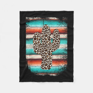 Funny Leopard Cactus Serape Cactus print Turcos Fleecefilt