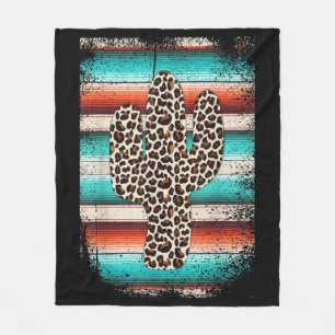 Funny Leopard Cactus Serape Cactus print Turcos Fleecefilt
