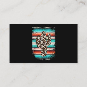 Funny Leopard Cactus Serape Cactus print Turcos Visitkort
