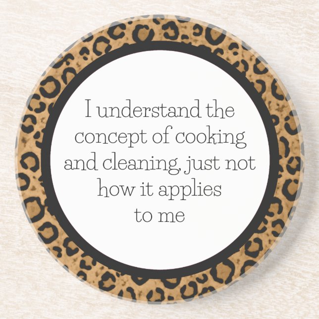 Funny Leopard Coaster Underlägg (Framsidan)