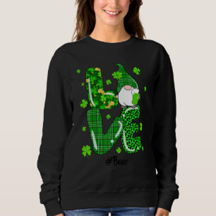 Funny Leopard Irish Grönt Play Beer Gnome St Patr T Shirt
