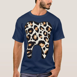 Funny Leopard Leo Dental Hygienist, assistent De T Shirt