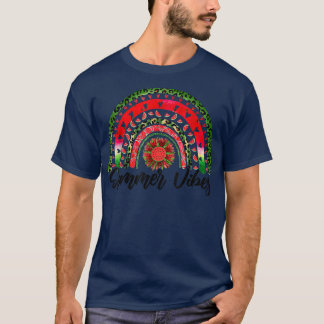 Funny Leopard Solros Watermelon Boho Rainbow Su T Shirt