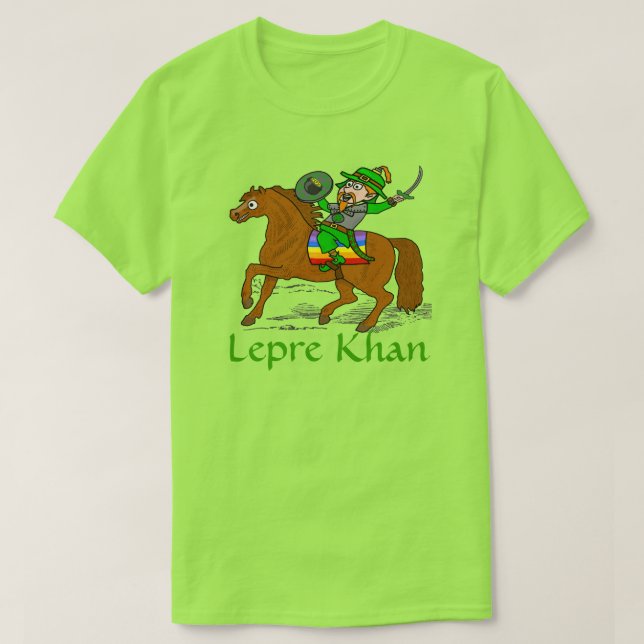 Funny Lepre Khan St patrick's day Leprechaun Humor Tröja (Design framsida)
