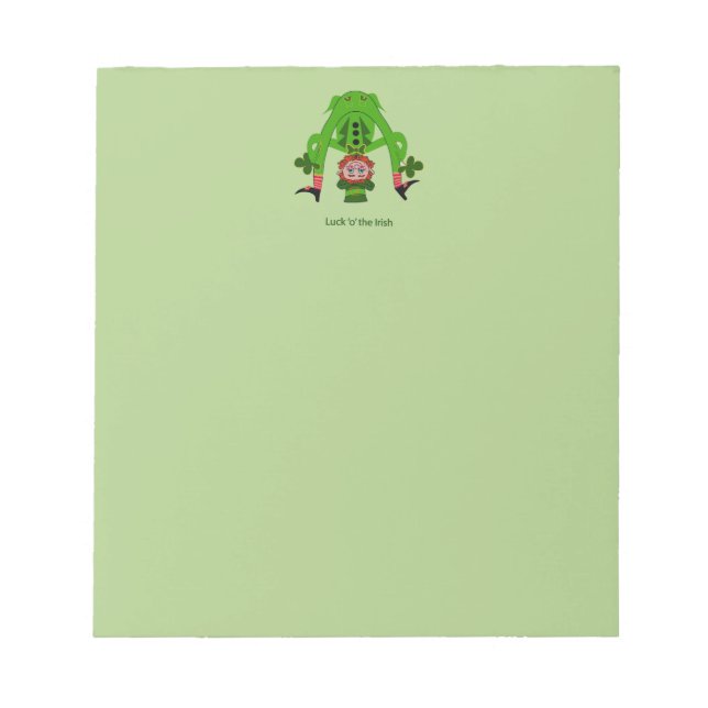 Funny Leprechaun Anteckningsblock (Framsida)