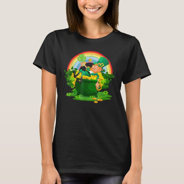 Funny Leprechaun Boys Girls Men Women St. Patty's  T Shirt (Framsida)