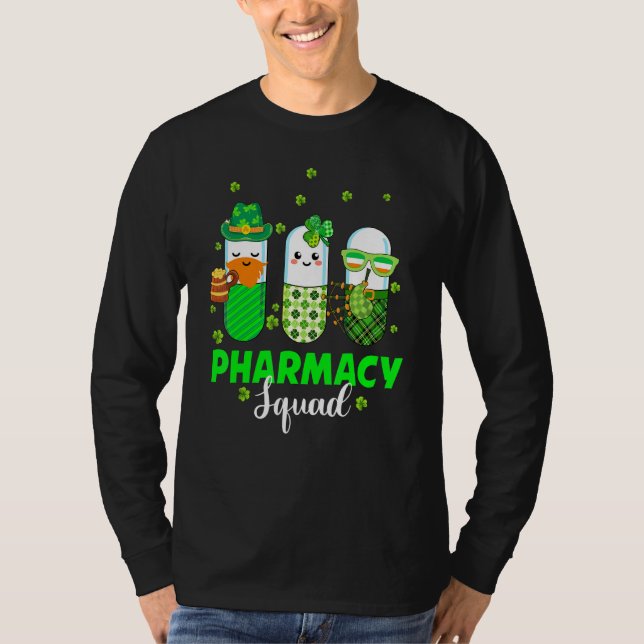 Funny Leprechaun Pharmacy Squad Pharmacist St Patr T Shirt (Framsida)