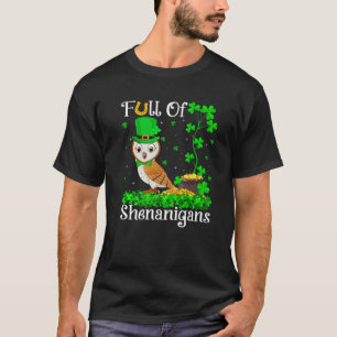 Funny Leprechaun Shamrock Löv Barn Uggla St Patric T Shirt