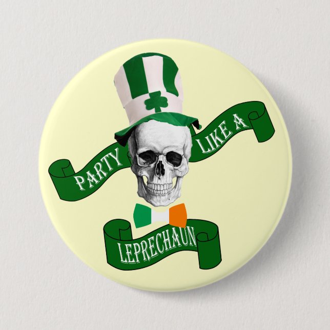 Funny leprechaun St patrick's day Knapp (Framsida)