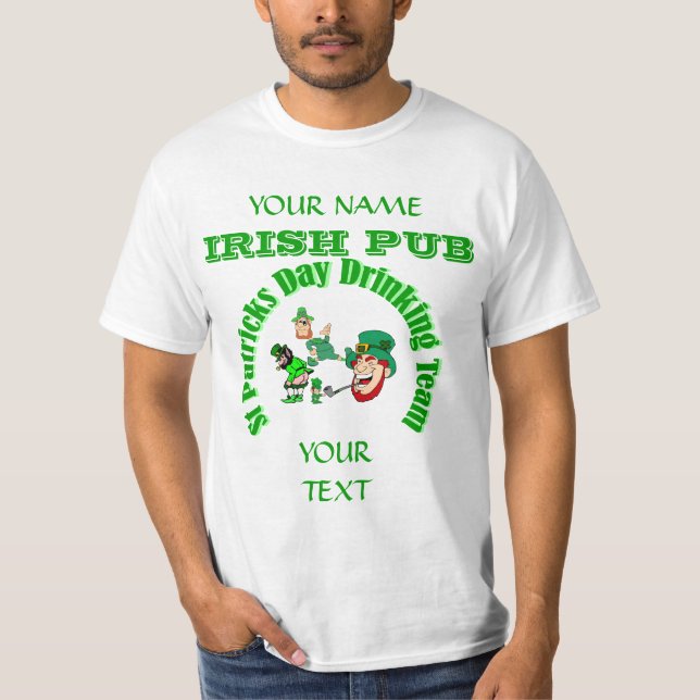 Funny leprechaun St Patrick's T-shirt (Framsida)