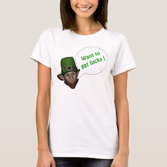 Funny leprechaun tröja (Framsida)