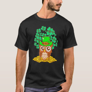 Funny Leprechaun Uggla Shamrock St Patrick S Day 2 T Shirt