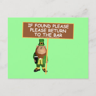 Funny leprechaun vykort