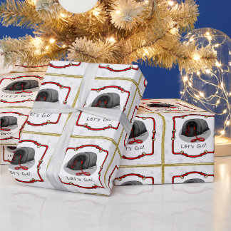 Funny Let's Go! for a Walk Pekingese Dog (black) Presentpapper