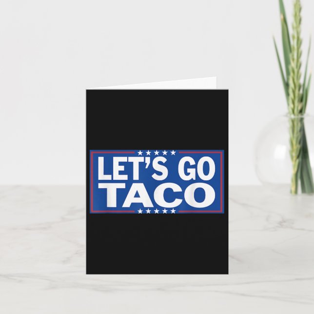 Funny Lets Go Taco _2 Kort (Framsida)