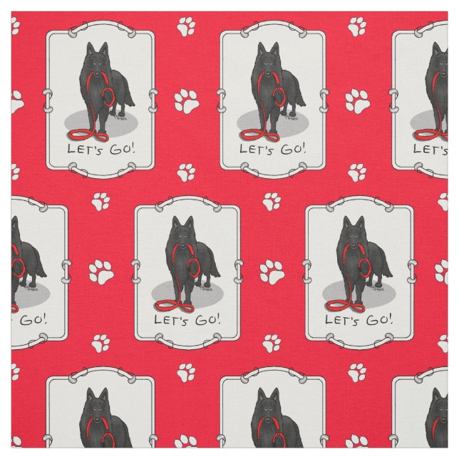 Funny Let's Go! Walk Belgian Sheepdog (black 1) Tyg (Provkarta)