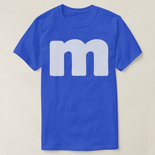 Funny Letter M Chocolate Candy Halloween Team Grou T Shirt (Design framsida)