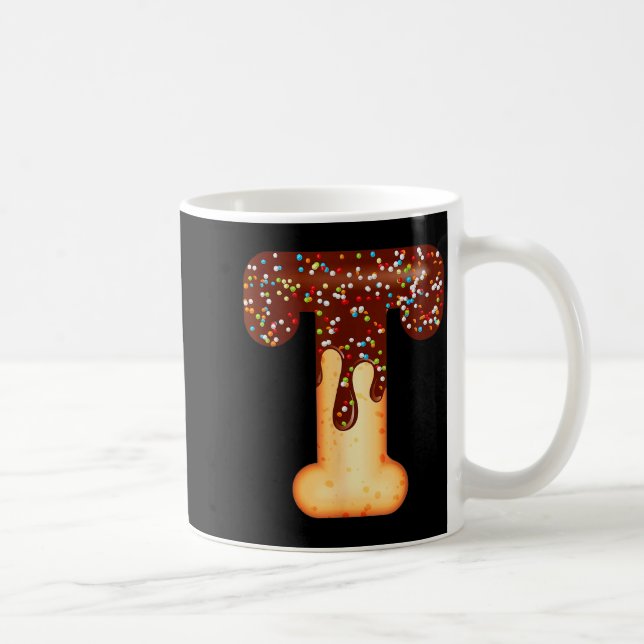 Funny Letter T Ice Cream Chocolate Sprinkles  Kaffemugg (Höger)