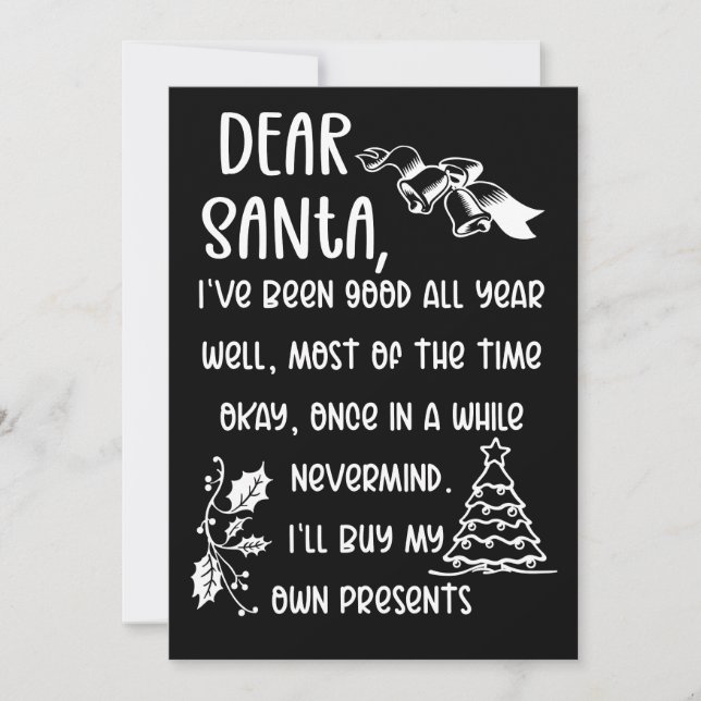 Funny Letter to Santa Christmas Xmas gifts (Framsida)