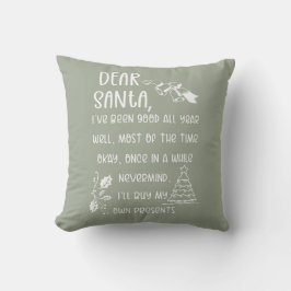 Funny Letter to Santa Christmas Xmas gifts Kudde