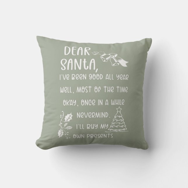 Funny Letter to Santa Christmas Xmas gifts Kudde (Framsida)