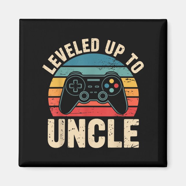 Funny Leveled Up To Uncle Video Gamers Gaming Cute Magnet (Framsidan)