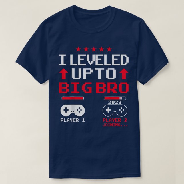 Funny Leveling Up To Big Bro 2023 Loading Future B T Shirt (Design framsida)