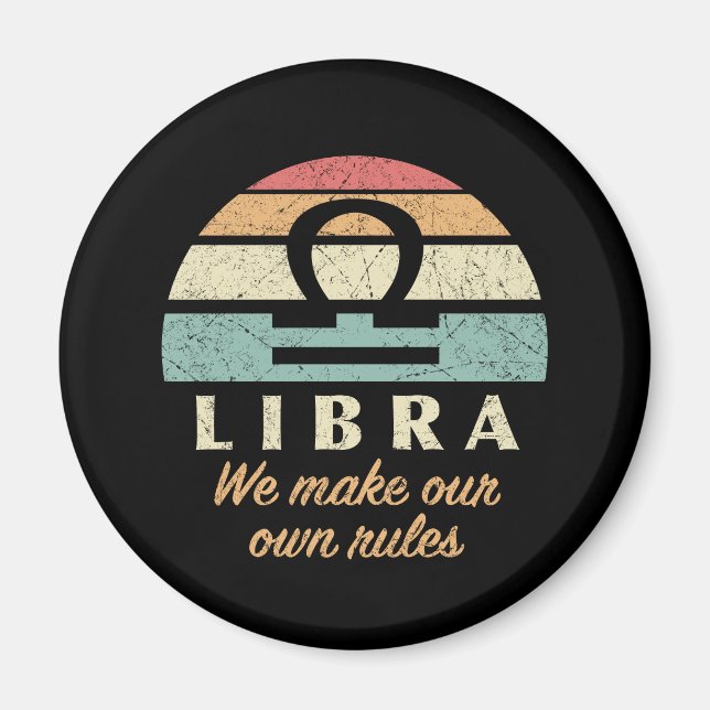 Funny Libra Zodiac Regler Magnet (Framsidan)