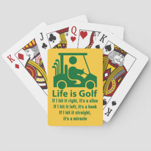 Funny Life är Golf Grönt Gult Spelkort