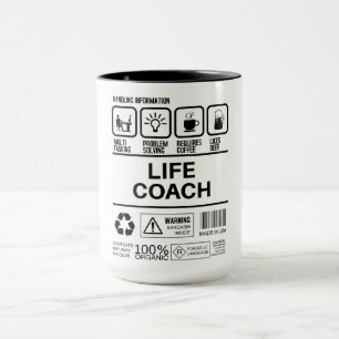 Funny Life Coach Handling Information Mugg