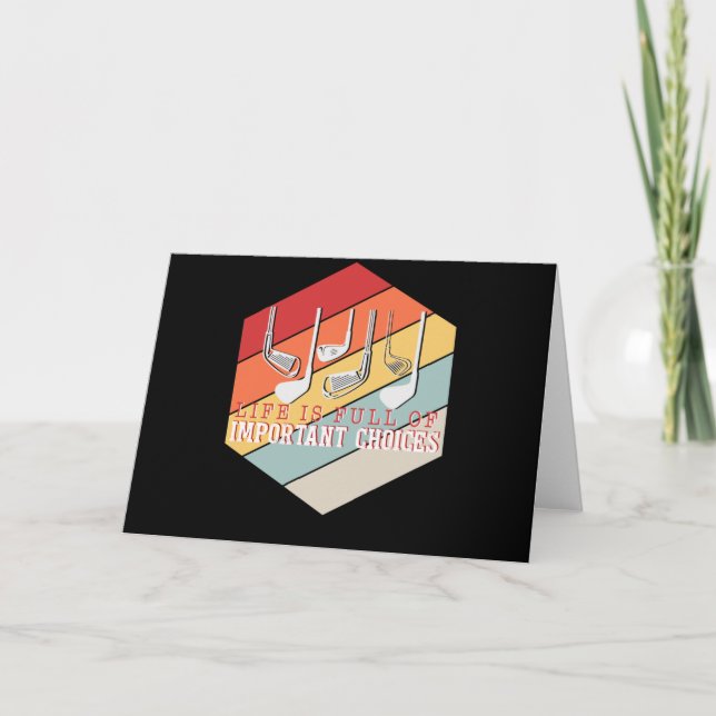 Funny Life is Full Of Important Choices Golf Kort (Framsida)