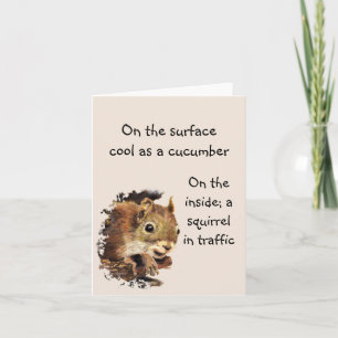 Funny Life Quote Yta Coola Inside Squirrel   Anteckningskort