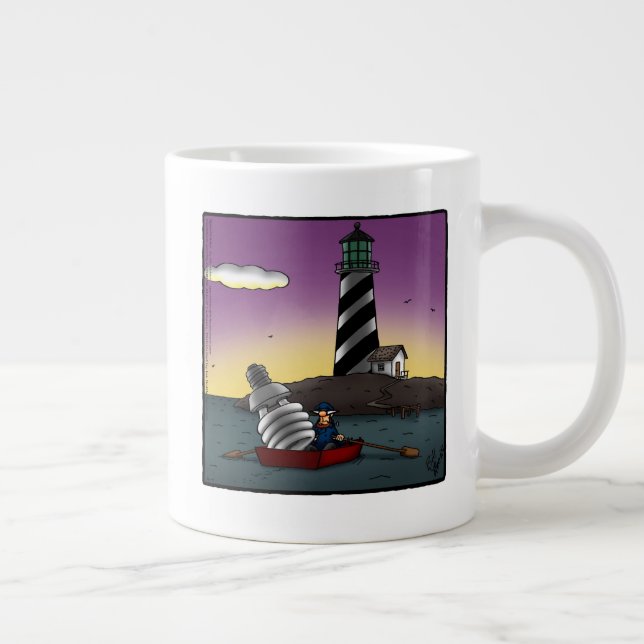 Funny Lighthouse Humor Coffee Mugg Jumbo Mugg (Höger)