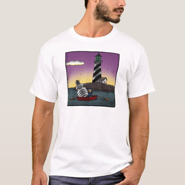 Funny Lighthouse Humor Tee Shirt (Framsida)