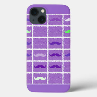 Funny Lila Mustache