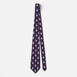 Funny Lila Penguin Tie för Djur älskare Slips