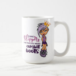 Funny Lila Princess Tomboy Kaffemugg
