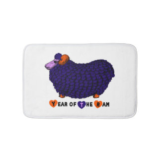 Funny Lila Ram kinesisk år Zodiac Bath Mat Badrumsmatta