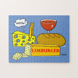 Funny Limburger Cheese and Vin Tecknad Pussel