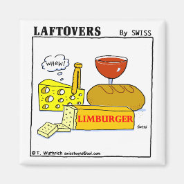 Funny Limburger Smelly Cheese Tecknad Laftovers Magnet