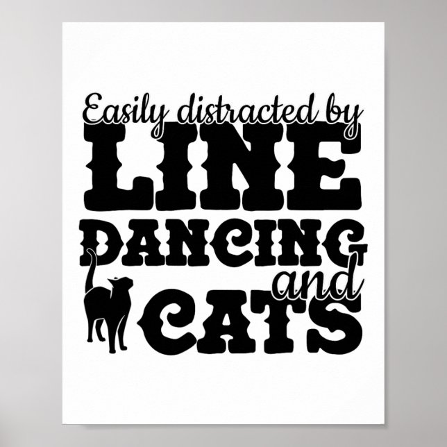 Funny Line Dance Shirt Line Dancer Quote Line Danc Poster (Framsidan)