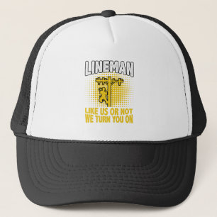 Funny lineman-citattelkabel keps