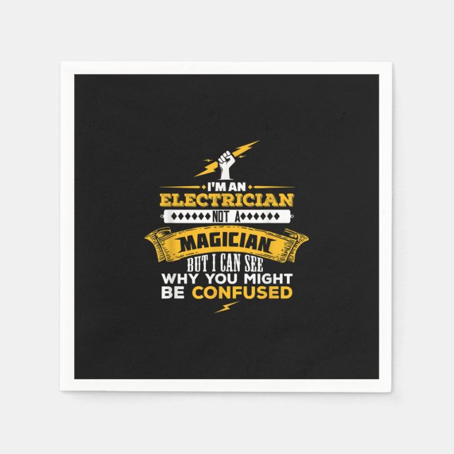 Funny Lineman Gift An Electrician Pappersservett (Framsidan)