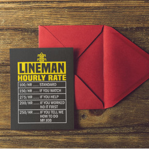 Funny Lineman-timtaxa Vykort