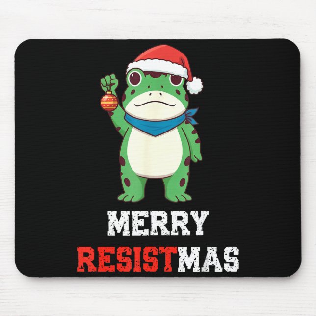 Funny Litical Frog Christmas Merry Resistmas 2025  Musmatta (Framsidan)