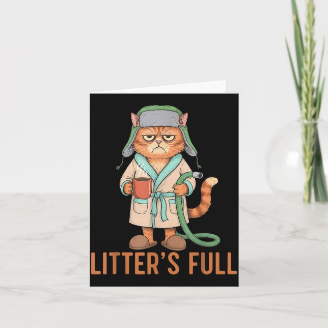Funny Litter’s Full Cat Parody Cute Cat Lover Chri Kort (Framsida)