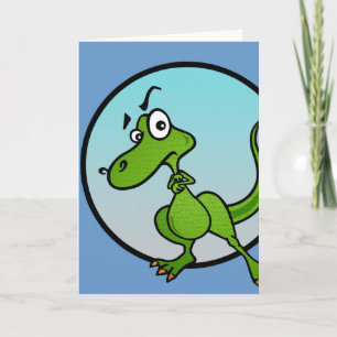 FUNNY LITTLE DINOSAUR GREETING CARD KORT